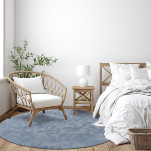 Tapis rond fait main en laine motif floral ALTA