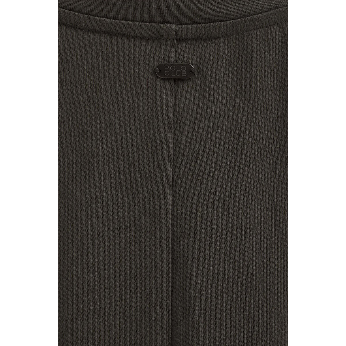 Vestito grigio pietra smanicato con scollo rotondo e logo Polo Club