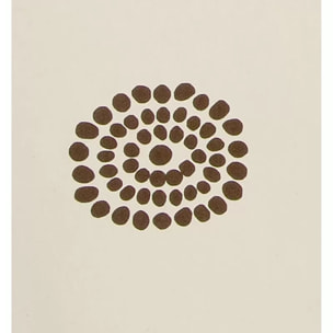 Rideau de douche Coton & Polyester TRIBAL 180x200cm QUALITE PREMIUM Beige & Marron - Anneaux inclus MSV