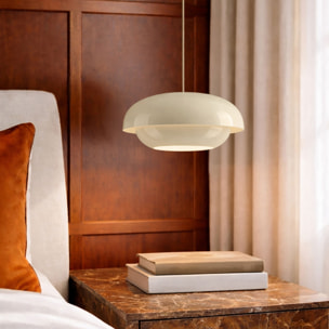 Suspension ronde en métal écru CHLOE