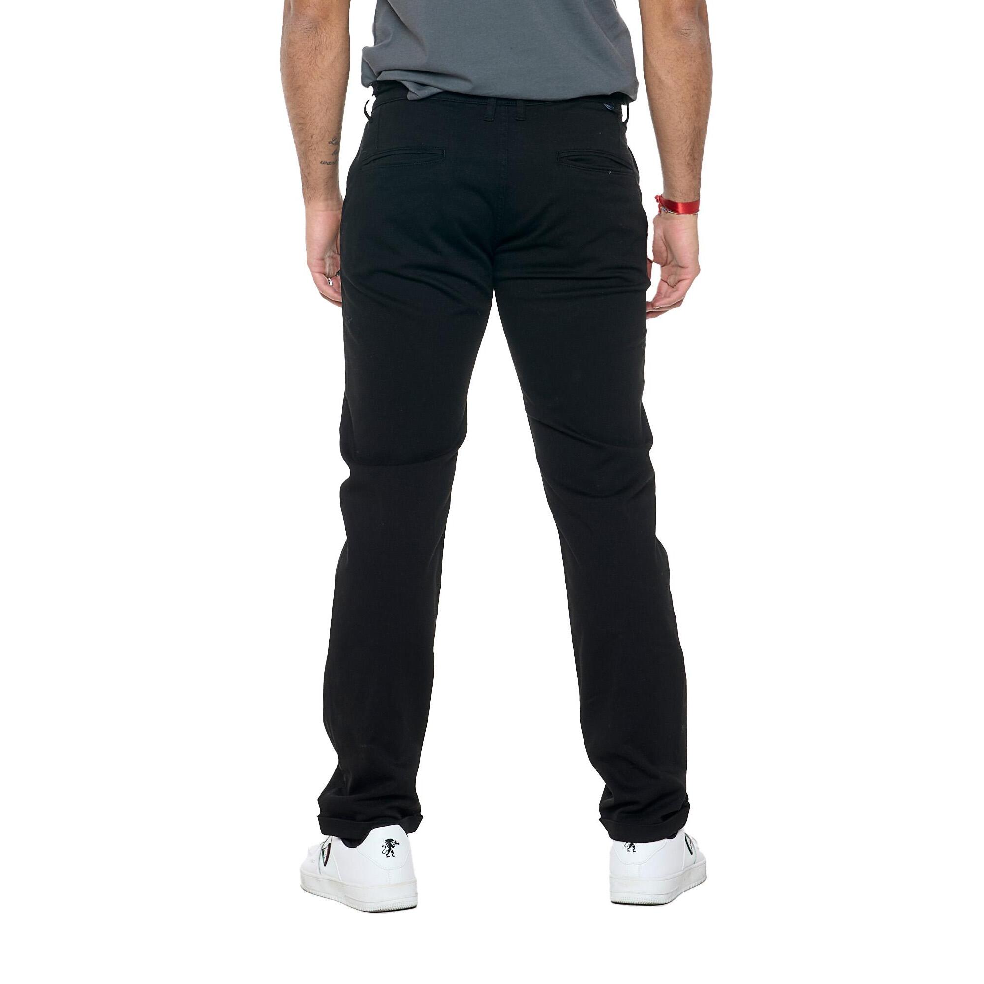Pantalone chino da uomo in twill con fondo dritto Leone 1947 Vintage Dept.