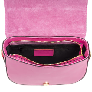 Anghiari borsa a tracolla donna. Pelle autentica finitura Ruga