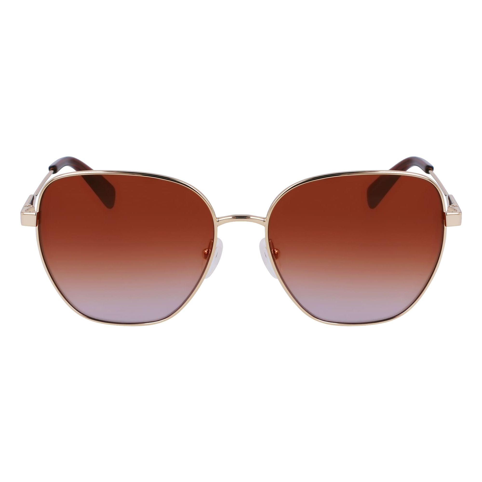 Longchamp - lunettes de soleil - doré - Couleur des verres : rouge - indice solaire : cat. 3