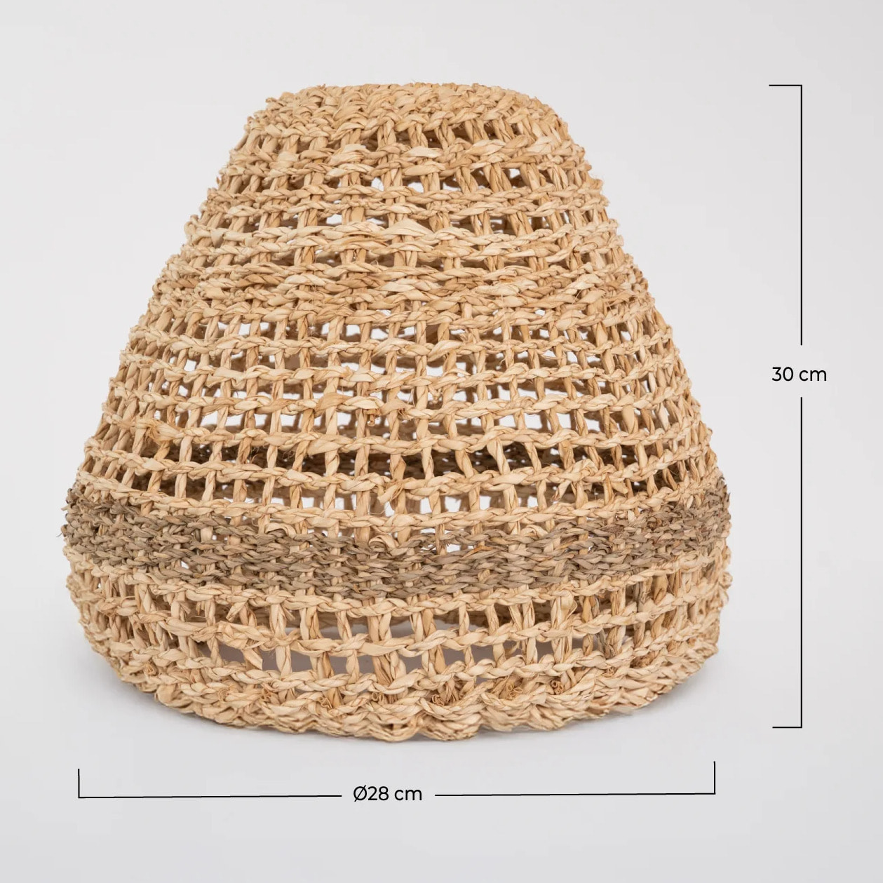 Abat-jour en feuille de palmier et posidonie ∅ 28cm - Biga
