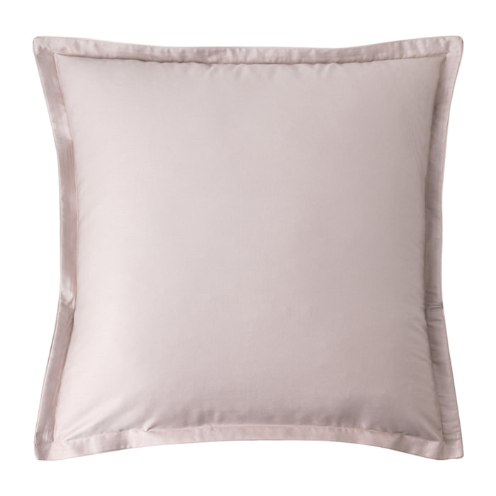 Taie d'oreiller imprimée en satin de coton bio, SHALIMAR, Rosee