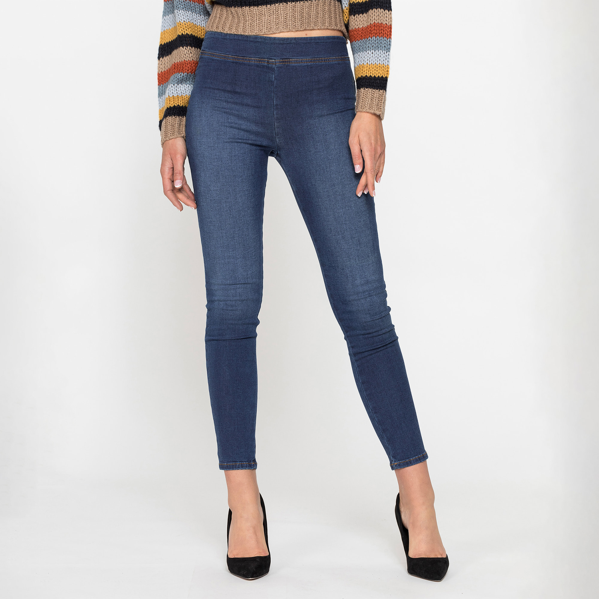 LEGG-JEANS DONNA MOD. 767 IN CALDO COTONE