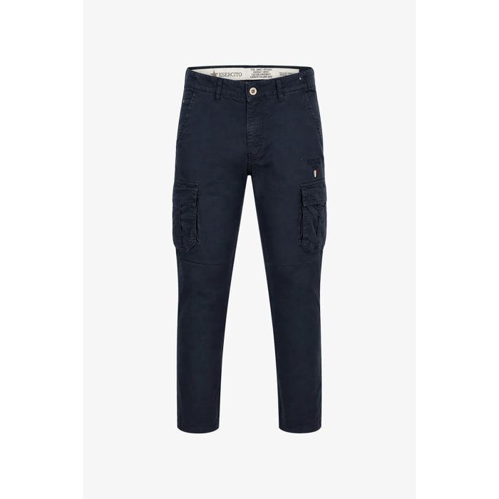 Pantaloni Esercito cargo blu uomo
