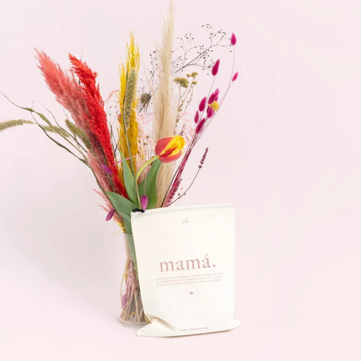 Bolsa tela regalo "Mamá. Definición" Rosa