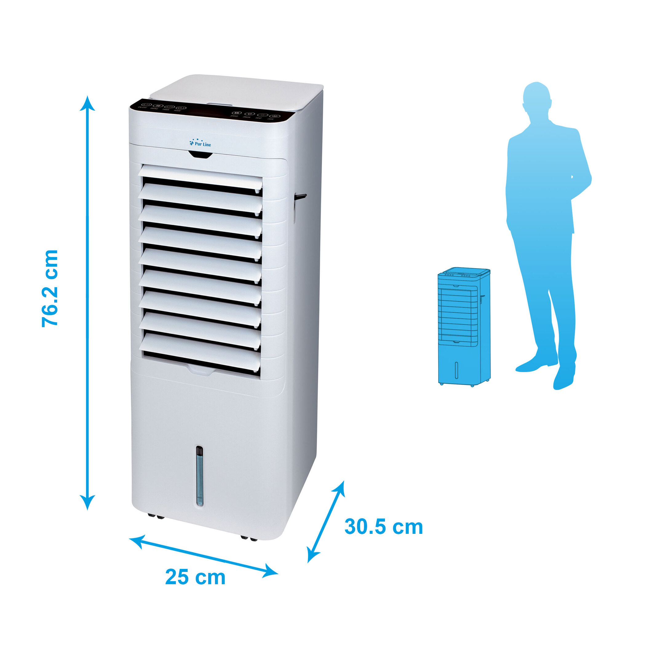 Raffrescatore evaporativo Rafy96/ con funzione riscaldamento, bianco, 75 W freddo/ 2000 W caldo, timer, Purline.