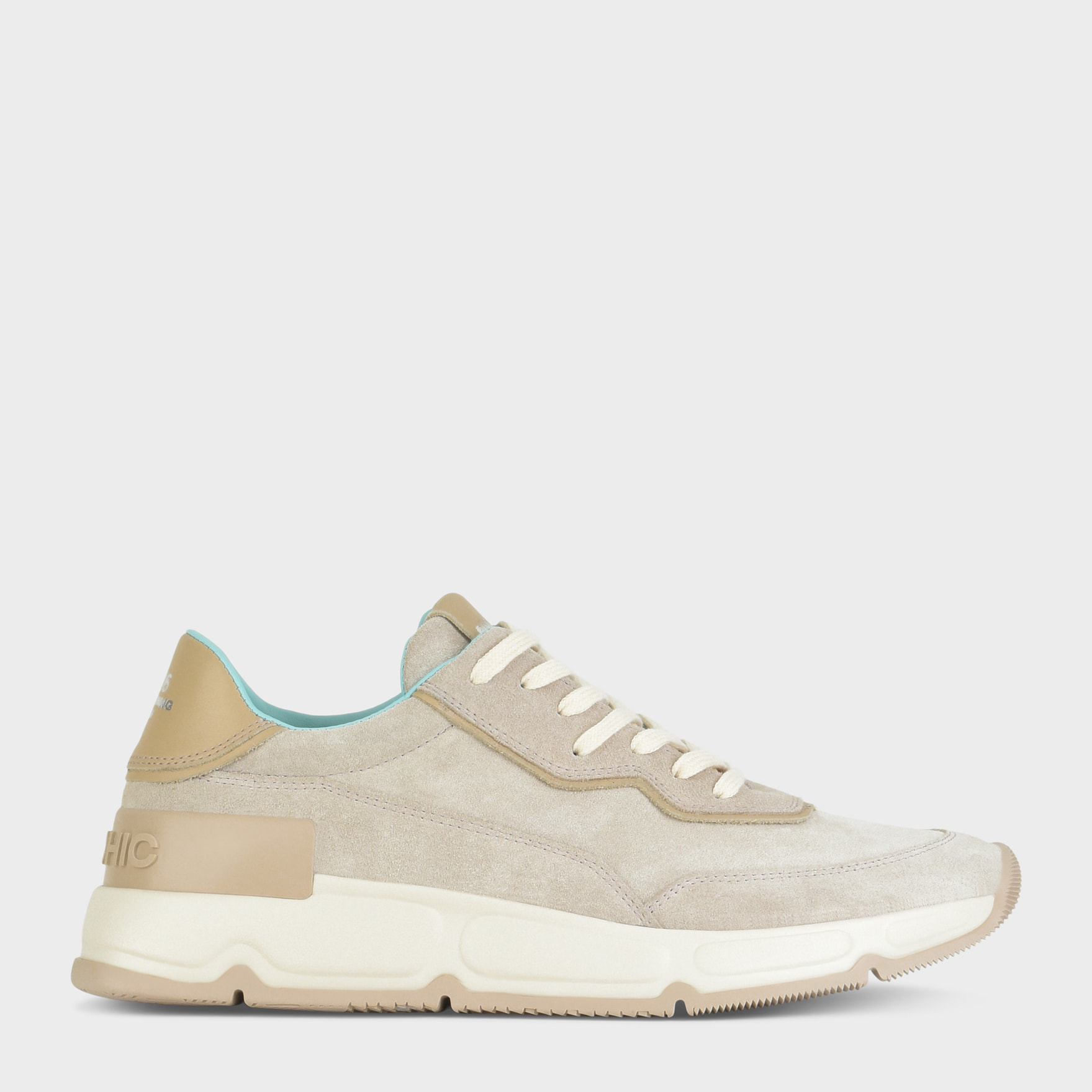 SNEAKER P06 UOMO IN SUEDE E PELLE NEBBIA