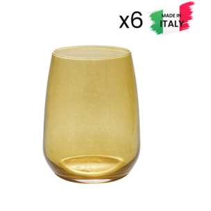 Set 6 bicchieri da acqua Glitter