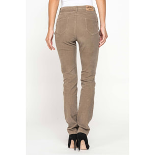 PANTALONE CINQUE TASCHE COMFORT FIT IN VELLUTO STRETCH 1000 RIGHE