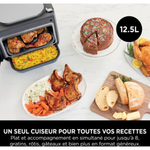 Multicuiseur NINJA SFP700EU gris/noir Combi Cooker 12,5L 12 modes de cuisson dont air fryer
