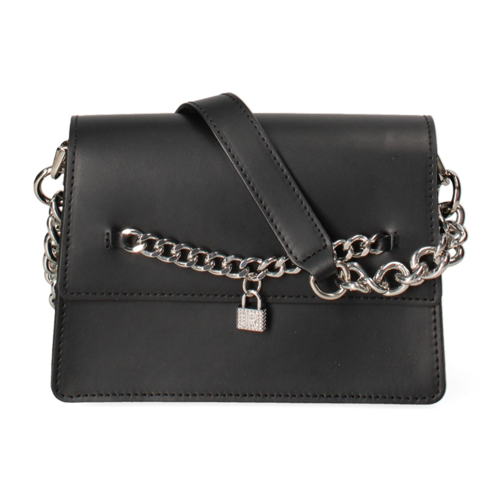 Borsa a tracolla donna Made in Italy - Aralia Lux - Vera pelle - 22.0 x 16.0 x 10.5 cm