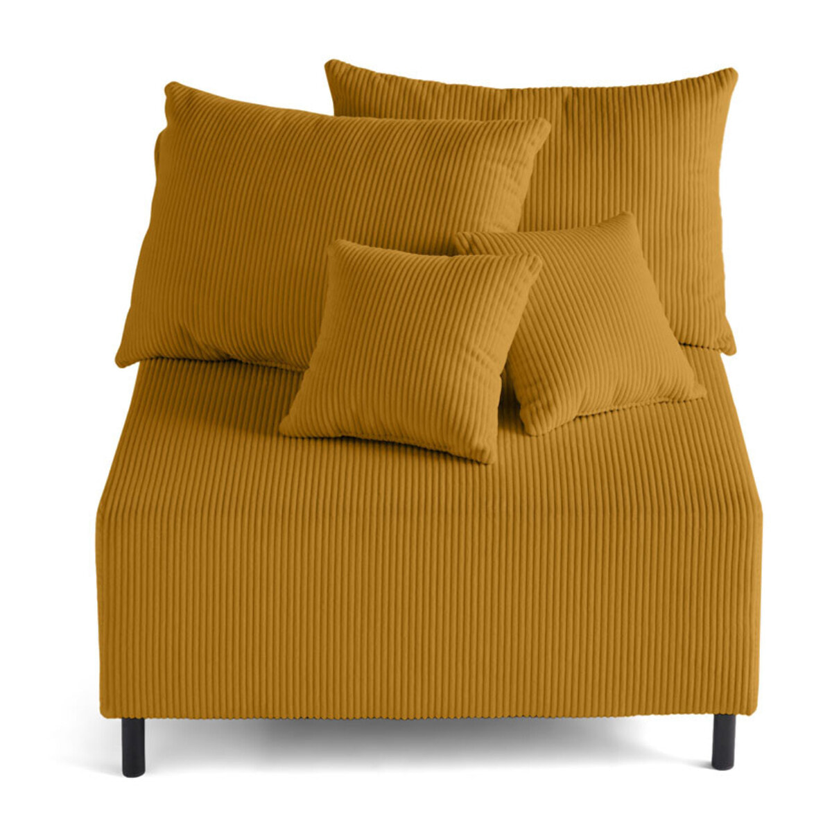 Edinburg - module d'assise - en velours côtelé - Jaune