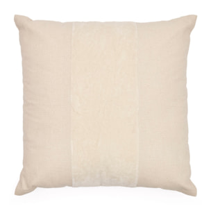 Kave Home - Federa cuscino Zaira 100% cotone e velluto bianco 45 x 45 cm