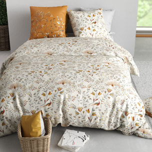 Parure housse de couette imprimé 100% coton - demil