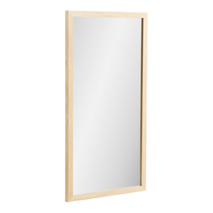 Specchio da parete Scottsdale con cornice in legno naturale 45x75 cm