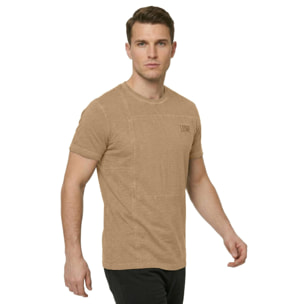 Camiseta de manga corta para hombre con efecto desgastado