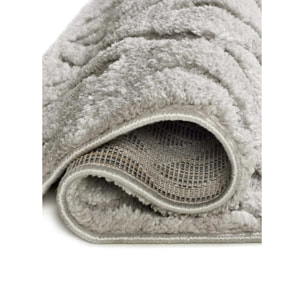 JUNO Alfombra geométrica con relieve gris, varias medidas disponibles.