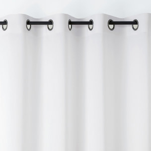 Voilage polycoton toucher doux et souple - Blanc