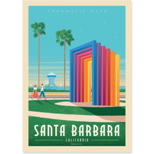 Affiche - Santa Barbara - Olahoop Travel Posters