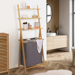 Panier à linge Maya 2 compartiments et 3 étagères