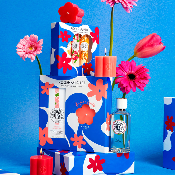 Gingembre Rouge - Coffret Eau Parfumée Bienfaisante 100ml et sa Bougie Parfumée