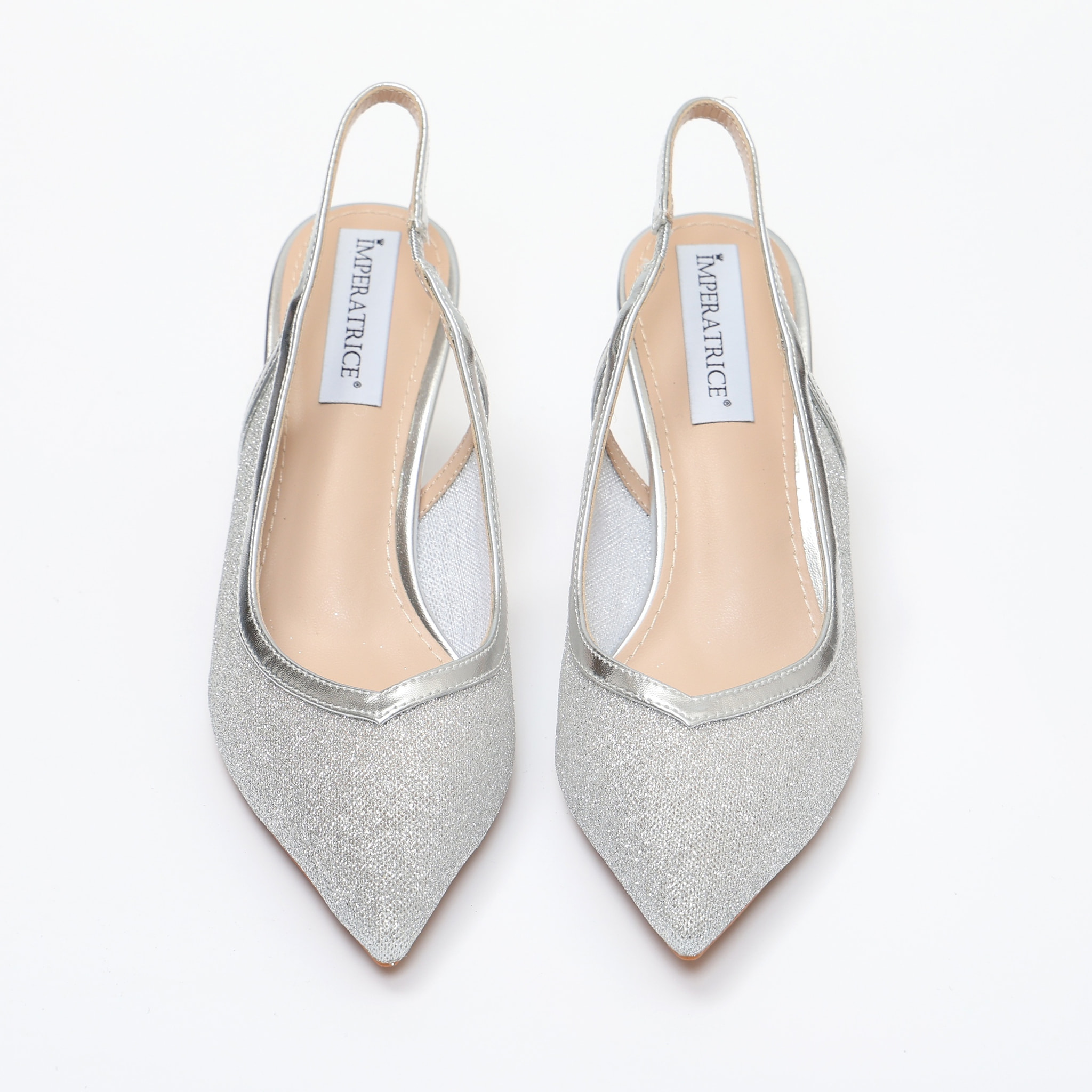 Dècolletè in simil pelle brillantinati