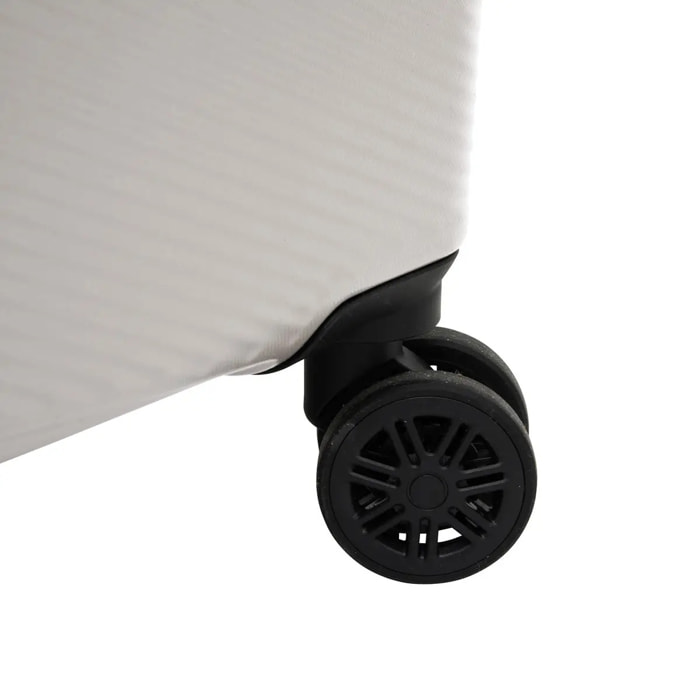 Set de 3 valises ABS 8 roues argile