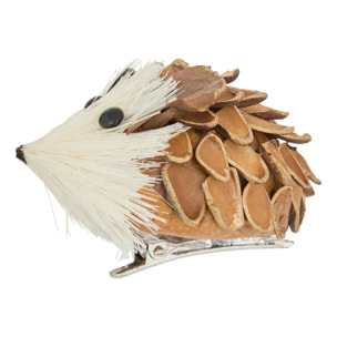 Décoration de sapin en bois hérisson x3 marron 7cm