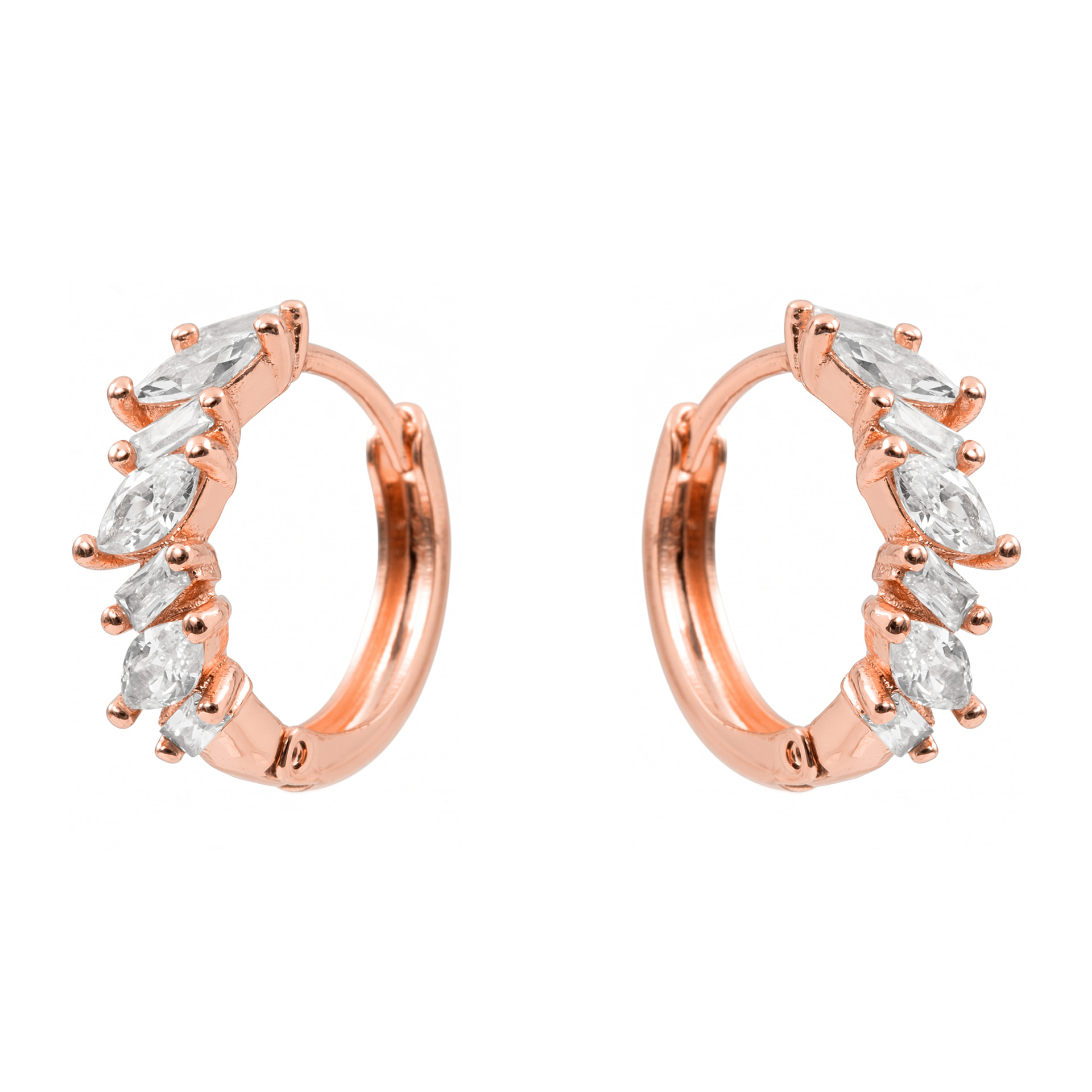 Pendientes Bao acabado oro rosa 18k