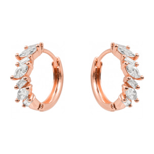 Pendientes Bao acabado oro rosa 18k