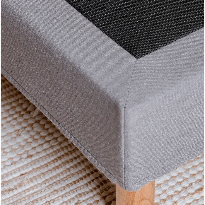 Sommier tapisser à lattes recouvertes - Hypnia - Gris