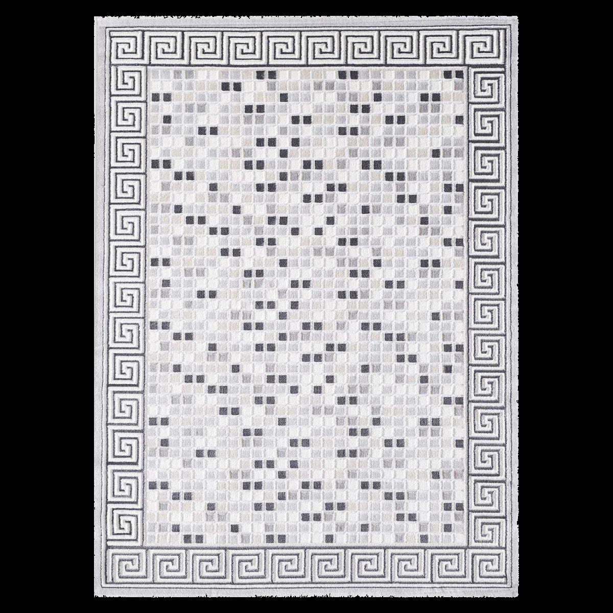 Tapis salon et chambre tissé motif géométrique TUJA