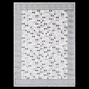 Tapis salon et chambre tissé motif géométrique TUJA