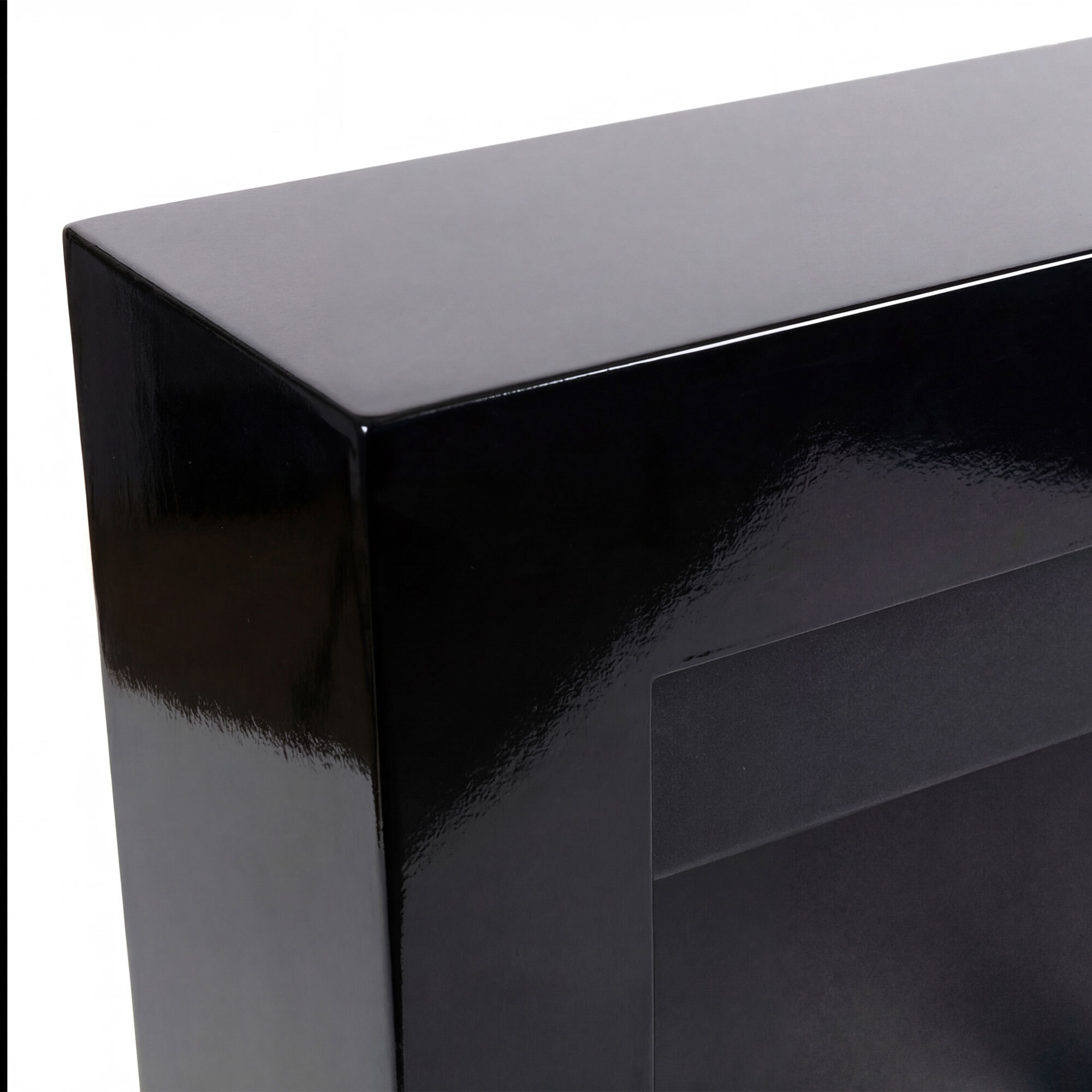 Vespasiano - Camino a Bioetanolo da Parete 80x51x16 cm con 2 Bruciatori 3 Litri Nero