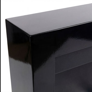 Vespasiano - Camino a Bioetanolo da Parete 80x51x16 cm con 2 Bruciatori 3 Litri Nero