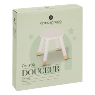 Tabouret enfant "Douceur" blanc