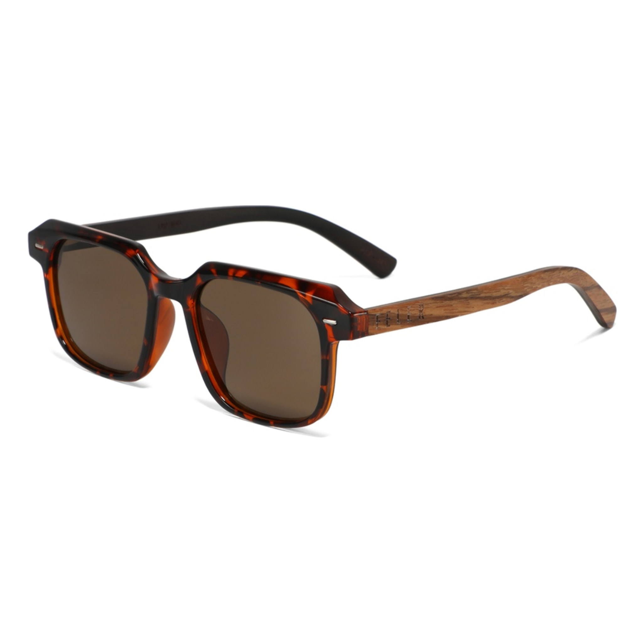 Gafas de Sol Feler 1605P-2 Polarizadas de Madera Unisex 51mm