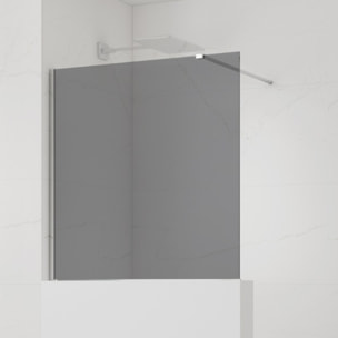 Walk-in 100x90 cm paroi de douche fixe à l'italienne + set d'installation + bras de montage 120 cm, chrome (SATBWIS90KSPR)