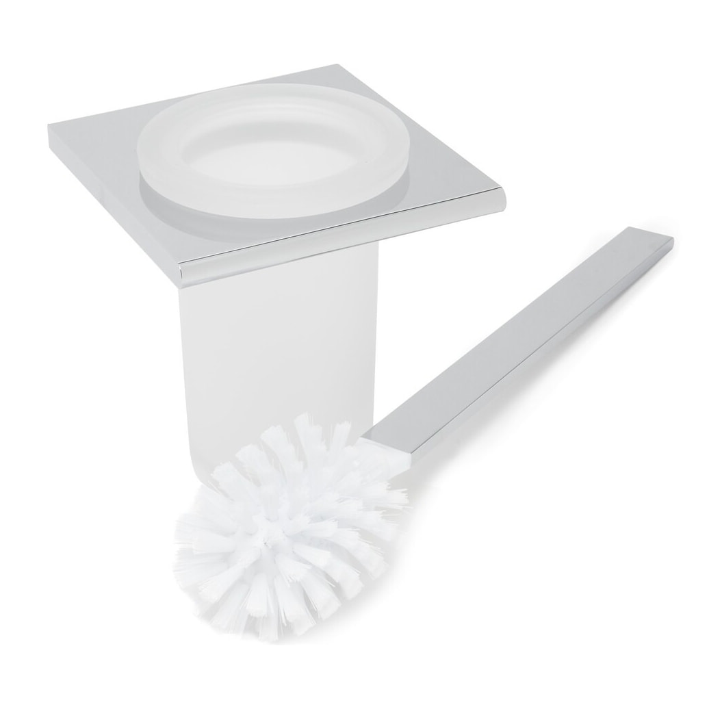Evolution R Brosse WC en Verre avec support mural en Aluminium (SATDEVOR37)