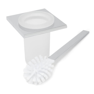 Evolution R Brosse WC en Verre avec support mural en Aluminium (SATDEVOR37)