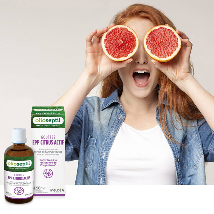 OLIOSEPTIL - Extrait de Pépins de Pamplemousse en Gouttes Citrus Actif - EPP + Plantes Origine 100% Naturelle - Contribue à la Résistance de l'Organisme - Lot de 2 produits