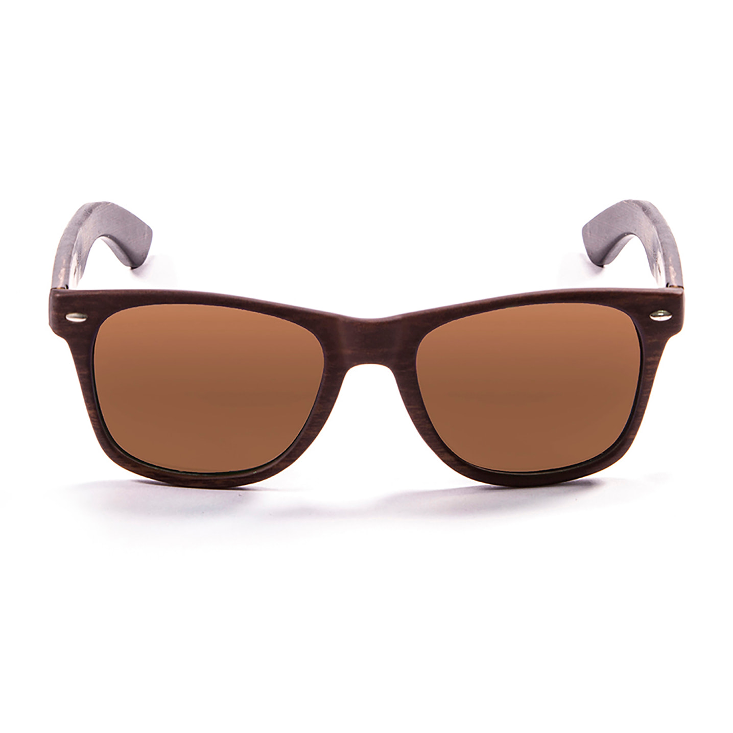 Gafas de sol OCEAN BEACH WOOD - Patilla marrón bambú con montura marrón oscuro y / Marrón