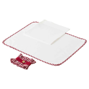 Set de table et serviette orla rouge