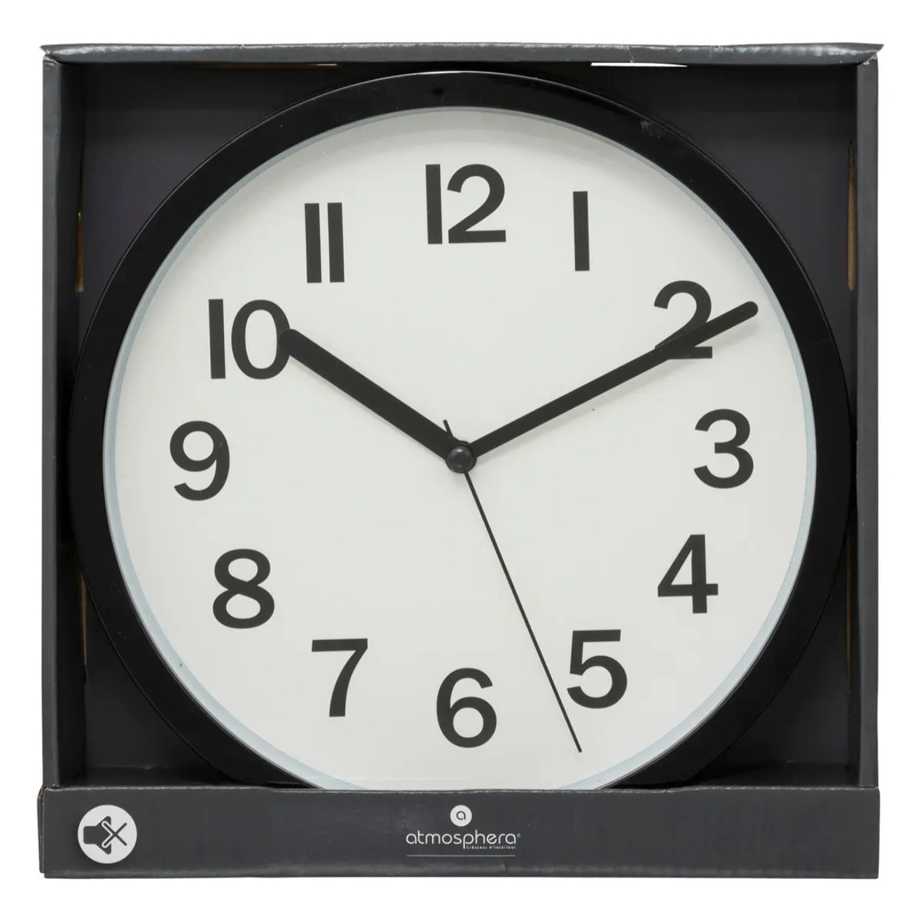 Horloge Noire en plastique D22