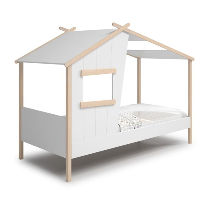 Cama cabaña Hutbed Blanco - Oak Soft