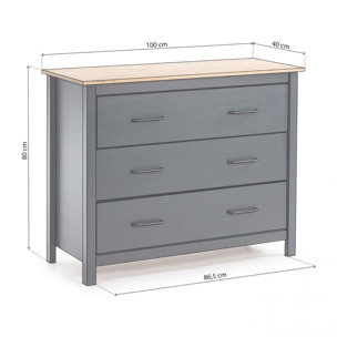 Cómoda Eira Blue Ocean - Oak