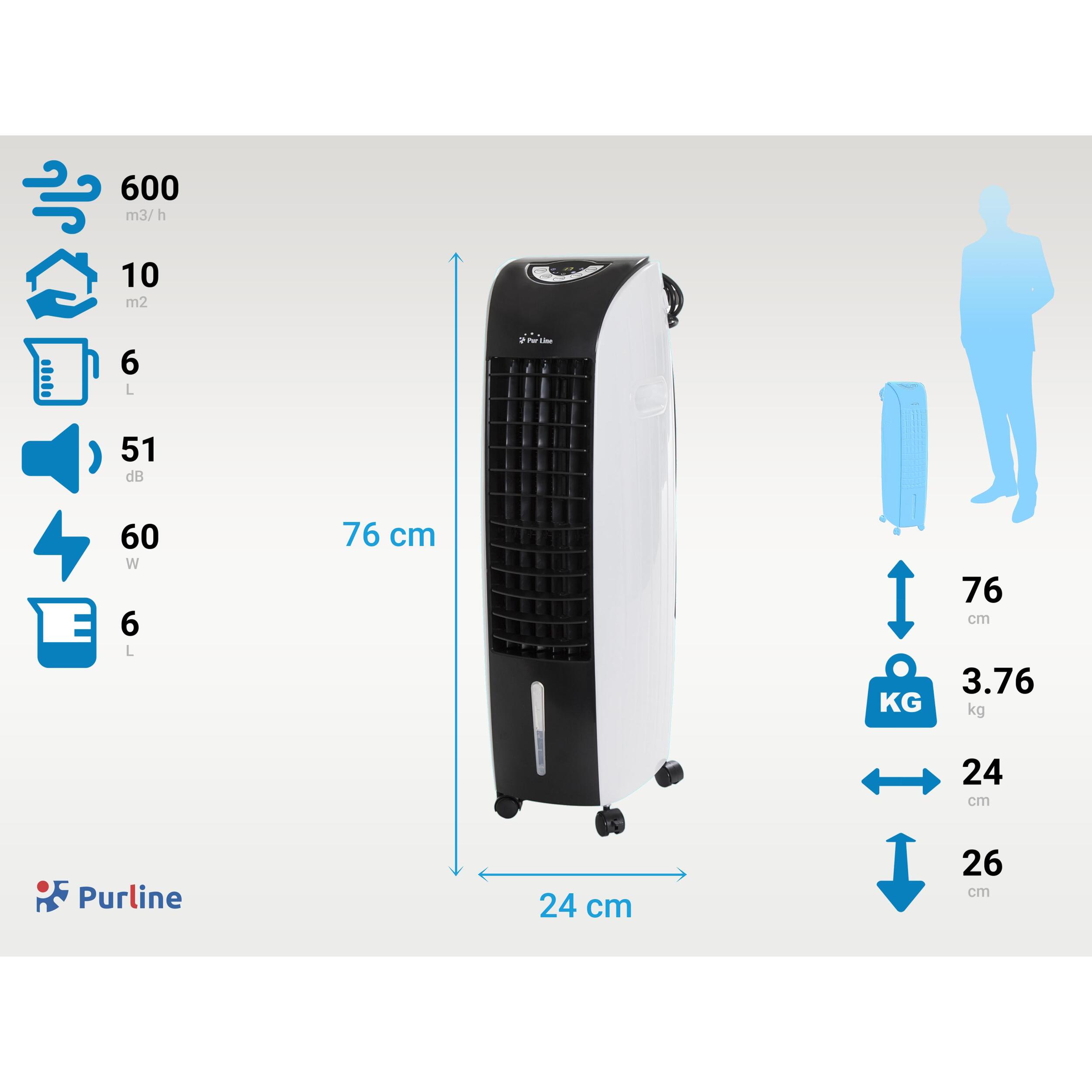 Rafraichisseur d'air par évaporation électronique à débit élevé